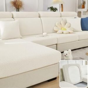 Magic Sofa Covers Soothing Home Sofa Covers Couchs Slipcover Stretch Couchs Covers Sofa Hero Covers for Couch Couch Cover for Dogs Washable(Ivory White,Seat Cover)