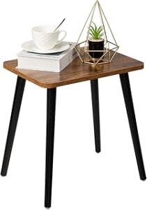 FORAOFUR Side Table, Rectangular Wooden Small End Table, Small Accent Table for Living Room, Bedroom and Balcony, Modern Side Tables for Spaces Home Decor, Easy Assembly