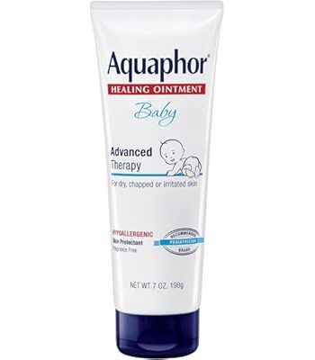 Aquaphor Baby Healing Ointment Advanced Therapy Skin Protectant, Dry Skin and Diaper Rash Ointment, 7 Oz Tube