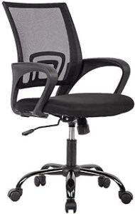 BestOffice Office Chair Ergonomic Cheap Desk Chair Mesh Computer Chair Lumbar Support Modern Executive Adjustable Stool Rolling Swivel Chair for Back Pain (Black)
