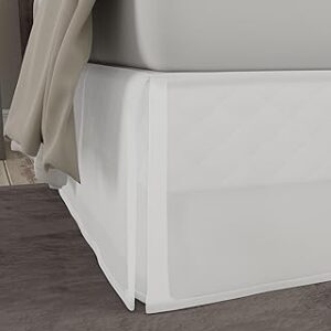 Classic Tailored, Microfiber, 14" Drop Length Bed Skirt Dust Ruffle, Full, White TOH25014WHIT02
