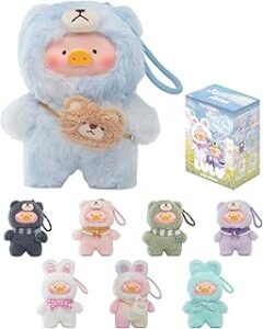 Official Lulu The Piggy Blind Box - Joyful Time Series Plush Keychain Blind Boxes Figures Cute Stuffed Animals Mystery Box Collectibles Toys Home Decorations Holiday Birthday Gifts, Single Box