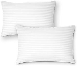 Premium Gel Pillow Loft (Pack of 2) Luxury Plush Soft Bed Pillows for Home, Hotel Collection [Good for Side and Back Sleeper] Cotton Cover Dust Resistant & Hypoallergenic - Queen Size White
