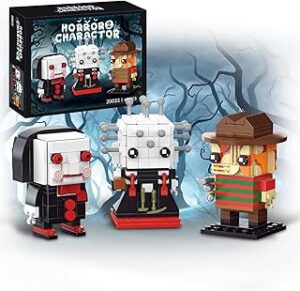 Halloween Action Figure Building Set Compatible with Lego for Adults,Pinhead,Freddy,Billy Horror Present for Fan,Home Decor,for Kids Toys 451 pcs