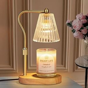 Candle Warmer Lamp with Timer Dimmer Adjustable Height for New Home Bedroom,Mothers Day Gifts,Vintage Home Decor for Scented Jar