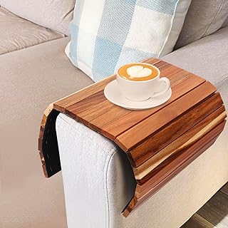 2 PCS Large Sofa Armrest Tray - 17 x 12 Inch Multifunctional Foldable Couch Arm Tray, Couch Armrest Tray for Drink, Snack, Cup, Flexible Sofa Arm Tray for Home & Living Room Needs