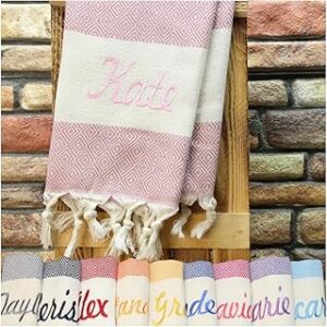 40x70, Personalized Beach Towel, Beach Bachelorette, Personalized Gifts, Bridesmaid Gifts, Girls Trip, Gift for Her, Wedding Gifts, Home Decor, Bridal Party, Beach Towel (Rose Gold)