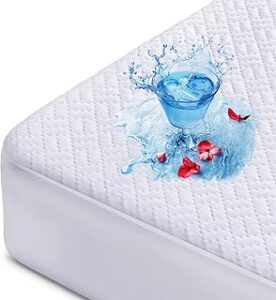 Hanherry 100% Waterproof Mattress Protector Queen Size, Mattress Cover 3D Air Fabric Cooling Mattress Pad Cover Smooth Soft Breathable Noiseless, 8''-21'' Deep Pocket