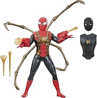 Spider-Man: No Way Home Deluxe 13-Inch-Scale Web Gear Action Figure with Sound FX, Suit Upgrades, and Web Blaster Accessory