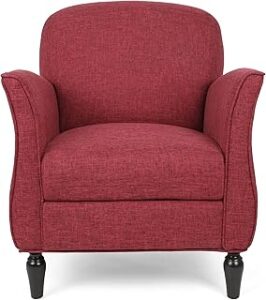 Christopher Knight Home Crew Traditional Tweed Armchair, Cranberry, Gray