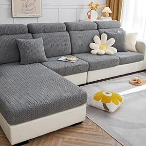 Magic Sofa Covers Sectional Couch Covers Sofa Cover Washable Couch Cushion Covers Soothing Home Sofa Covers Sofa Hero Covers Stretch Slipcovers (Gray,Large Single Seat Cover)