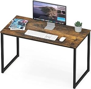 SHW Mission 32-Inch Home Office Computer Desk, Rustic Brown