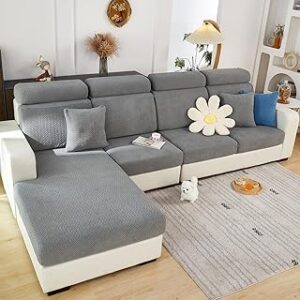 Soothing Home Sofa Covers, 2025 New Sofa Hero Covers for Couch, Magic Sofa Covers, Washable Anti-Scratch Sectional Couch Covers (Grey,2 Seat Cover)