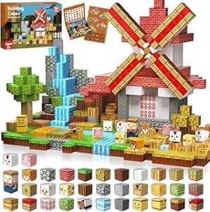 Magnetic Blocks - 150 PCS Build Magnetic Farm Animal Homes - Magnetics Toys for Montessori Toddler Christmas Birthday Gifts - STEM Sensory Toys for 3 4 5 6 7 8 9 10 Year Old Boys & Girls