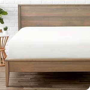 Bare Home Fitted Bottom Sheet Queen Size - Premium 1800 Microfiber - Ultra-Soft Hotel Luxury - Deep Pocket - Durable and Long Lasting (Queen, Cream)
